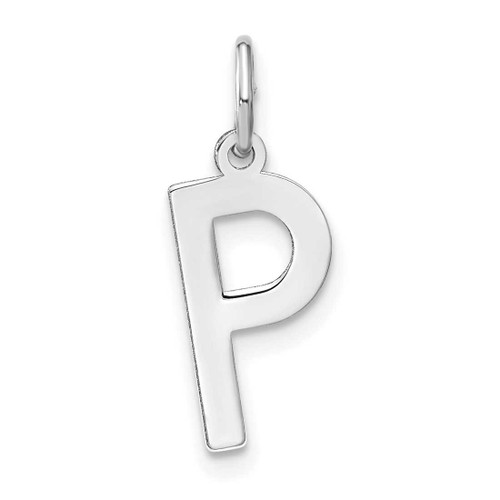 Image of 10K White Gold Letter P Initial Charm 10XNA1336W/P