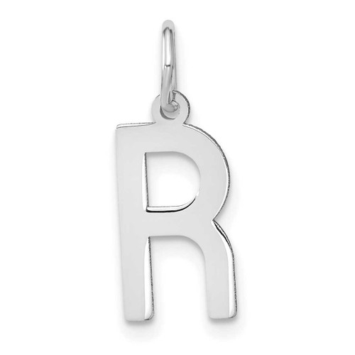 Image of 10K White Gold Letter R Initial Charm 10XNA1336W/R