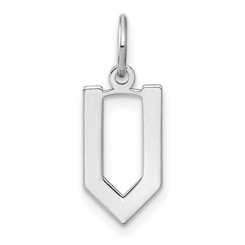 Image of 10K White Gold Letter V Initial Charm 10XNA1336W/V