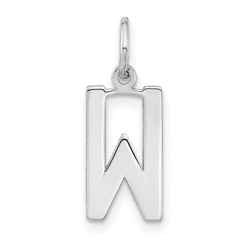 Image of 10K White Gold Letter W Initial Charm 10XNA1336W/W