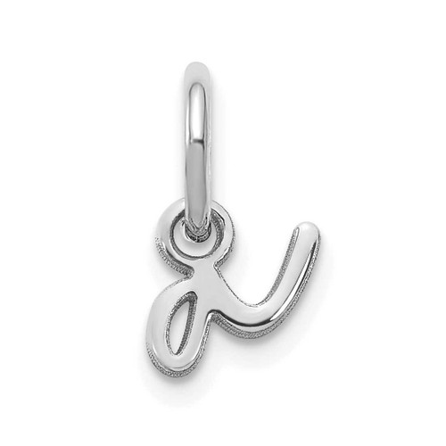 Image of 10K White Gold Lower case Letter A Initial Charm 10XNA1306W/A