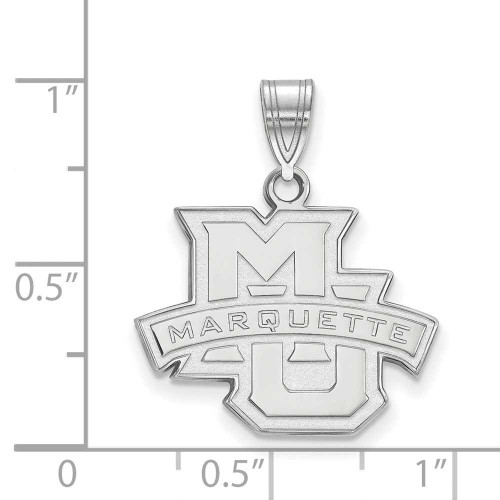 Image of 10K White Gold Marquette University Medium Pendant by LogoArt