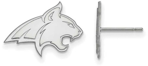 Image of 10K White Gold Montana State University Small Post Earrings by LogoArt