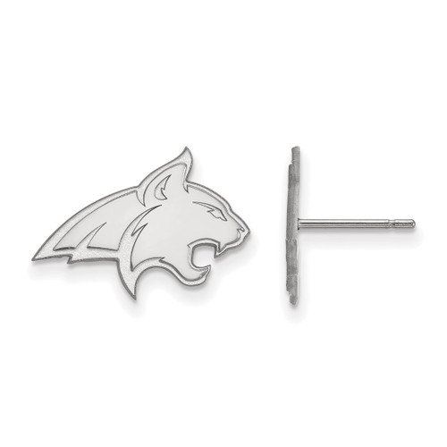 10K White Gold Montana State University Small Post Earrings by LogoArt