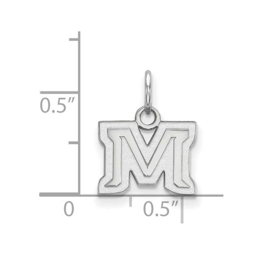 Image of 10K White Gold Montana State University X-Small Pendant by LogoArt