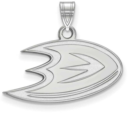 Image of 10K White Gold NHL Anaheim Ducks Small Pendant by LogoArt