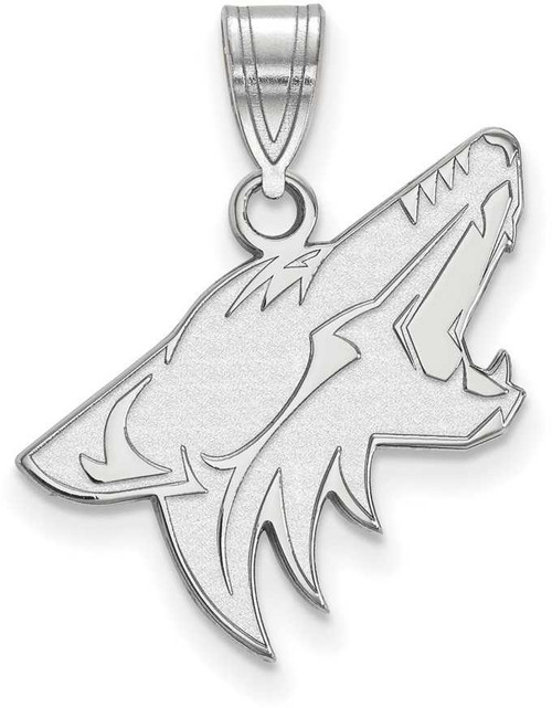 Image of 10K White Gold NHL Arizona Coyotes Large Pendant by LogoArt