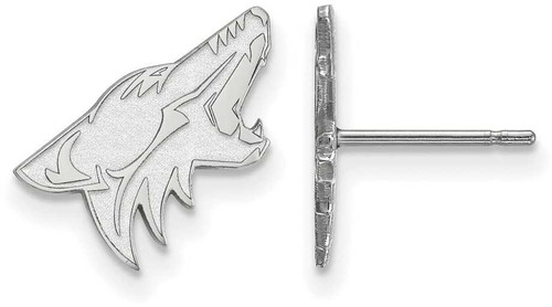 Image of 10K White Gold NHL Arizona Coyotes Small Post Earrings by LogoArt