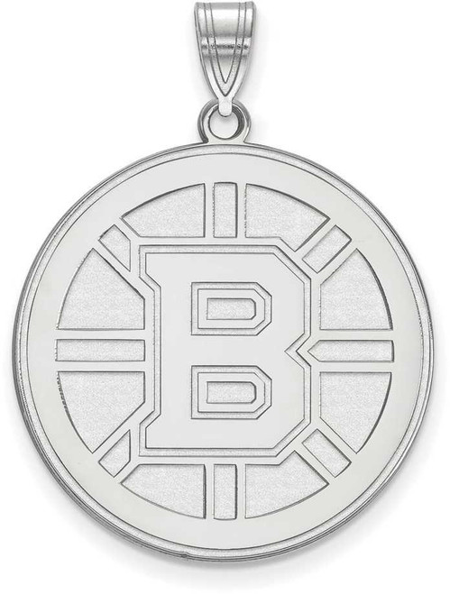 Image of 10K White Gold NHL Boston Bruins XL Pendant by LogoArt