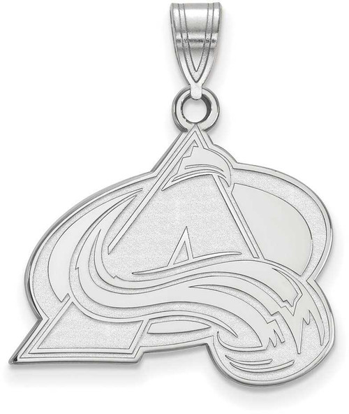 Image of 10K White Gold NHL Colorado Avalanche Large Pendant by LogoArt