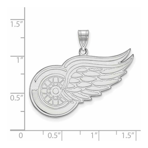 Image of 10K White Gold NHL Detroit Red Wings XL Pendant by LogoArt