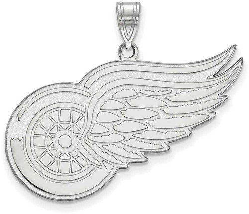 Image of 10K White Gold NHL Detroit Red Wings XL Pendant by LogoArt