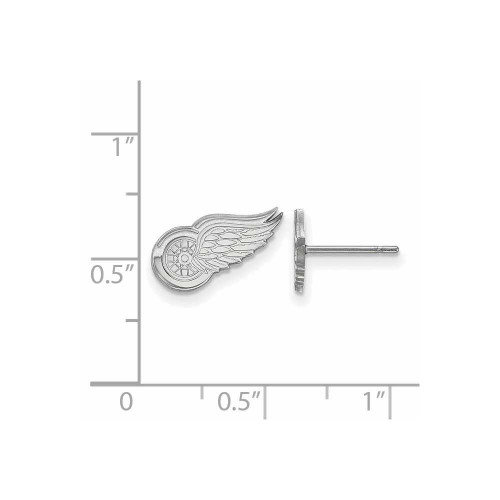 Image of 10K White Gold NHL Detroit Red Wings X-Small Post Earrings by LogoArt