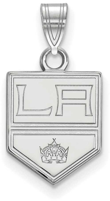 Image of 10K White Gold NHL Los Angeles Kings Small Pendant by LogoArt
