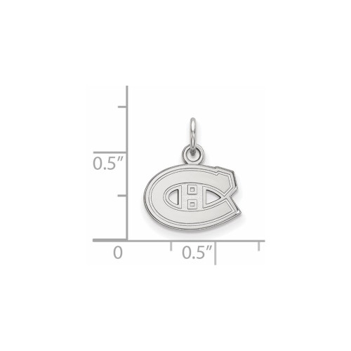 Image of 10K White Gold NHL Montreal Canadiens X-Small Pendant by LogoArt