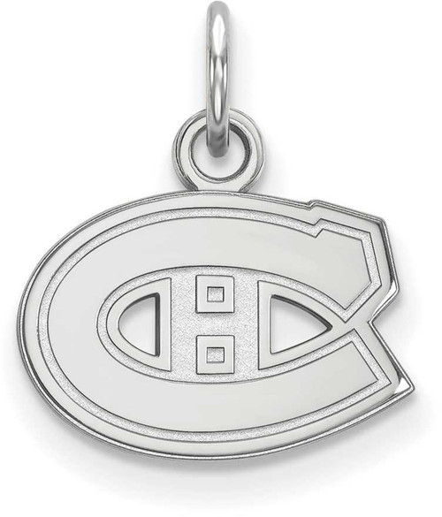 Image of 10K White Gold NHL Montreal Canadiens X-Small Pendant by LogoArt