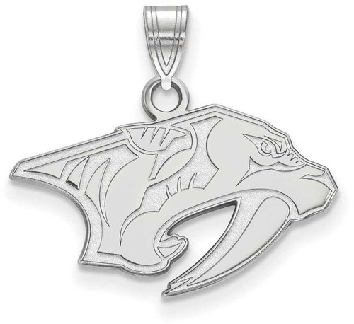 Image of 10K White Gold NHL Nashville Predators Small Pendant by LogoArt