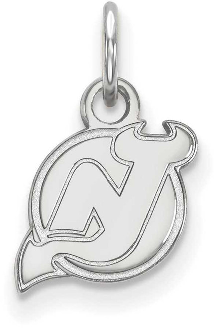 Image of 10K White Gold NHL New Jersey Devils X-Small Pendant by LogoArt