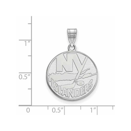 Image of 10K White Gold NHL New York Islanders Large Pendant by LogoArt