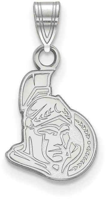 Image of 10K White Gold NHL Ottawa Senators Small Pendant by LogoArt