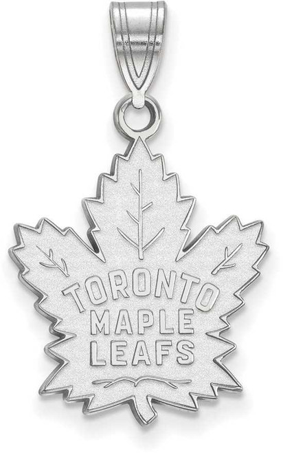 Image of 10K White Gold NHL Toronto Maple Leafs Large Pendant by LogoArt