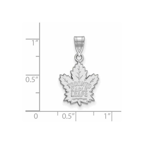 Image of 10K White Gold NHL Toronto Maple Leafs Medium Pendant by LogoArt