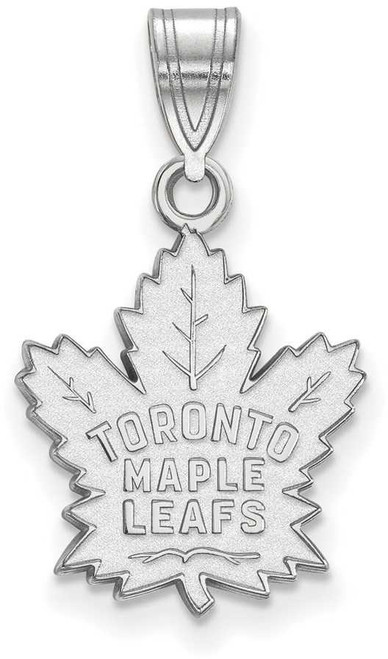 Image of 10K White Gold NHL Toronto Maple Leafs Medium Pendant by LogoArt