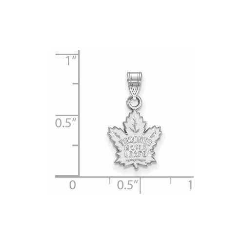 Image of 10K White Gold NHL Toronto Maple Leafs Small Pendant by LogoArt