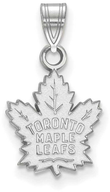 Image of 10K White Gold NHL Toronto Maple Leafs Small Pendant by LogoArt