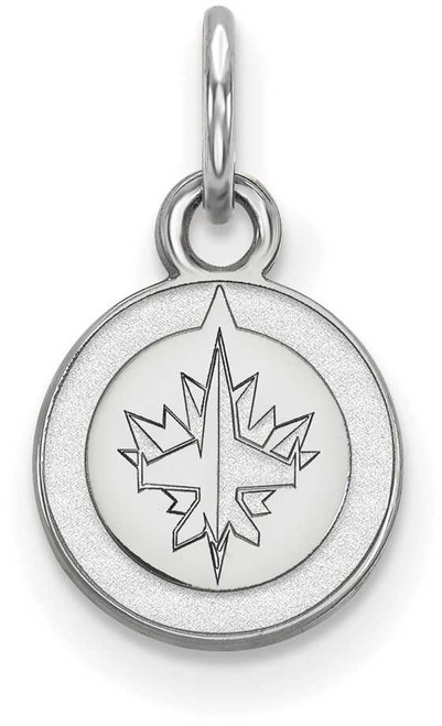 Image of 10K White Gold NHL Winnipeg Jets X-Small Pendant by LogoArt