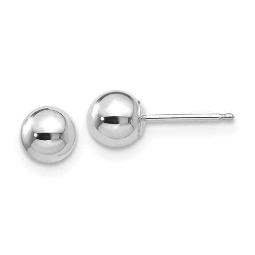 Image of 5mm 10k White Gold Polished 5mm Ball Stud Post Earrings