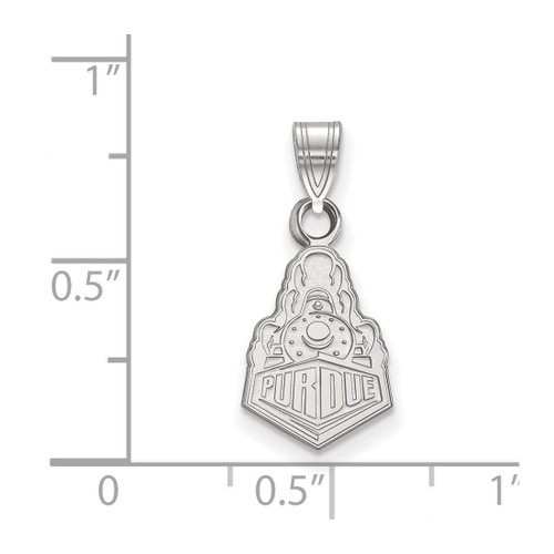 10K White Gold Purdue Small Pendant by LogoArt (1W037PU)