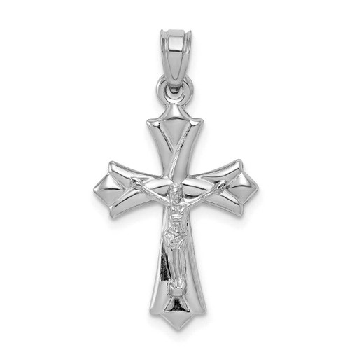 Image of 10K White Gold Reversible Crucifix /Cross Pendant