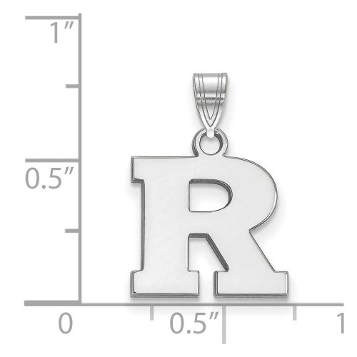 Image of 10K White Gold Rutgers Small Pendant by LogoArt