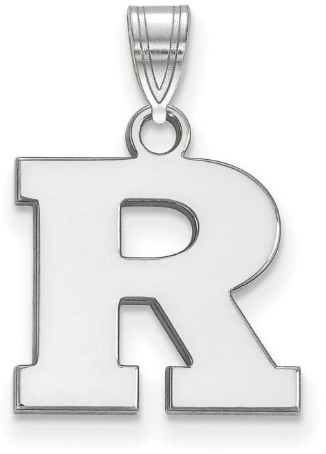 Image of 10K White Gold Rutgers Small Pendant by LogoArt