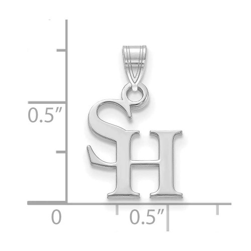 Image of 10K White Gold Sam Houston State University Small Pendant by LogoArt