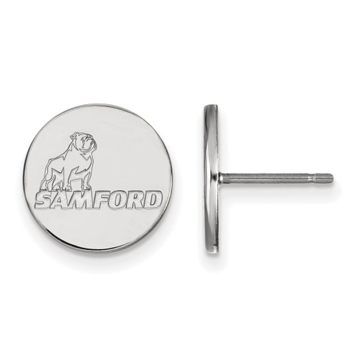 10K White Gold Samford University Small Post Earrings by LogoArt