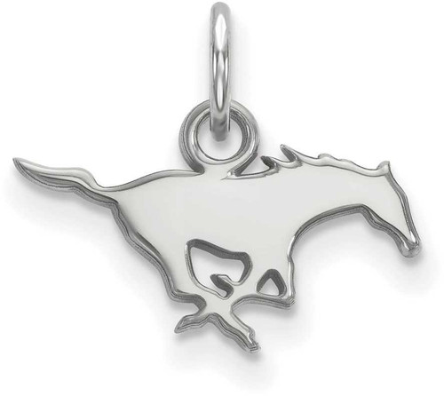 Image of 10K White Gold Southern Methodist University X-Small Pendant by LogoArt