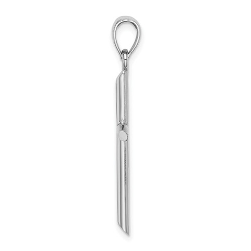 Image of 10k White Gold Tubular Cross Pendant