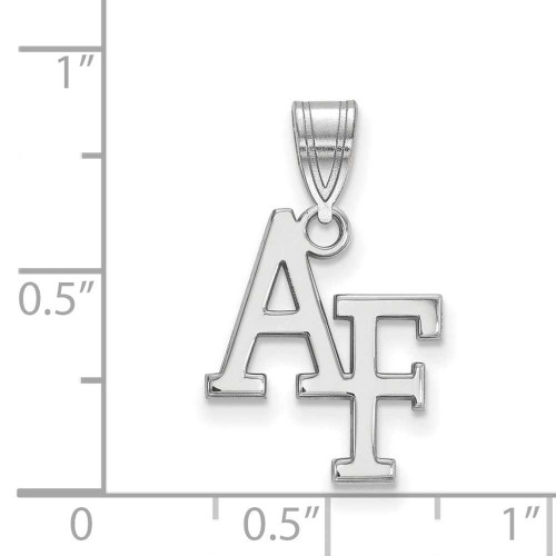 Image of 10K White Gold United States Air Force Academy Medium Pendant LogoArt (1W003USA)