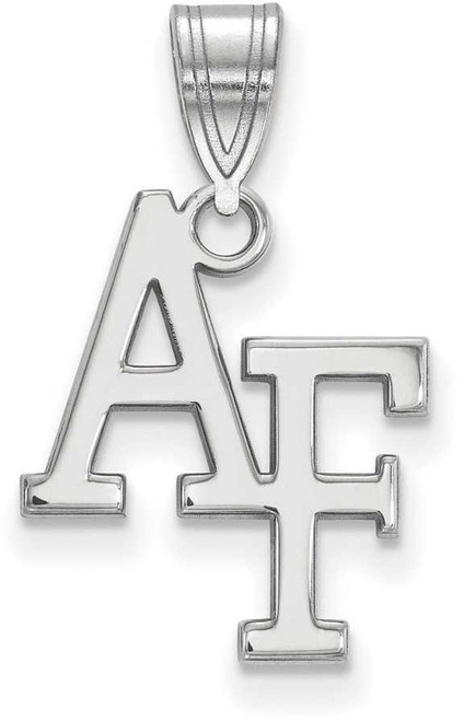 Image of 10K White Gold United States Air Force Academy Medium Pendant LogoArt (1W003USA)