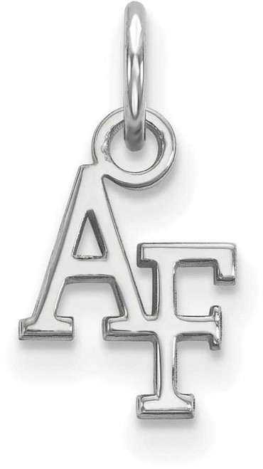 Image of 10K White Gold United States Air Force Academy X-Small Pendant by LogoArt