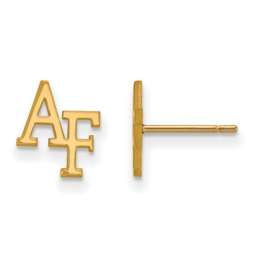 10K White Gold United States Air Force Academy X-Small Post Earrings by LogoArt
