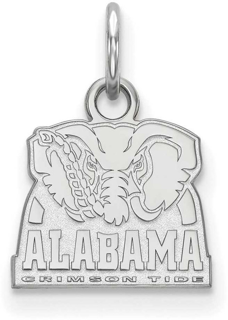 Image of 10K White Gold University of Alabama X-Small Pendant by LogoArt (1W060UAL)