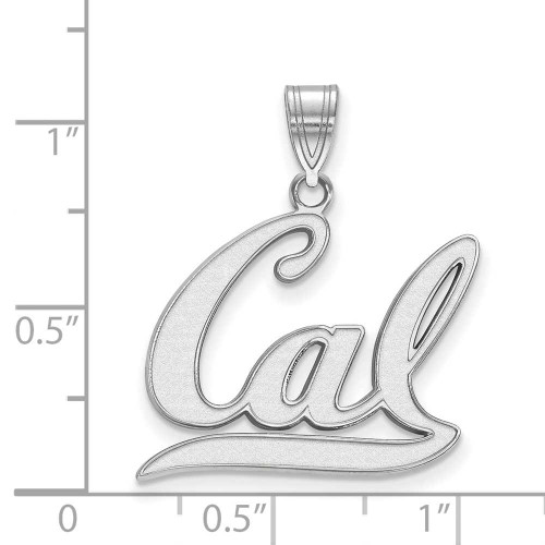 Image of 10K White Gold University of California Berkeley Large Pendant LogoArt 1W004UCB