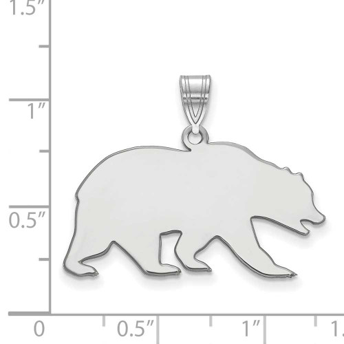 Image of 10K White Gold University of California Berkeley Large Pendant LogoArt 1W027UCB