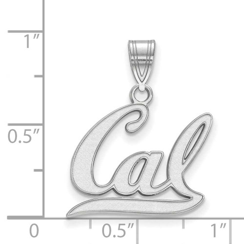 Image of 10K White Gold University of California Berkeley Medium Pendant by LogoArt