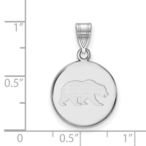 Image of 10K White Gold University of California Berkeley Medium Pendant LogoArt 1W043UCB