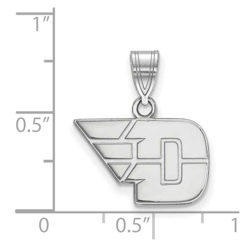 Image of 10K White Gold University of Dayton Small Pendant by LogoArt