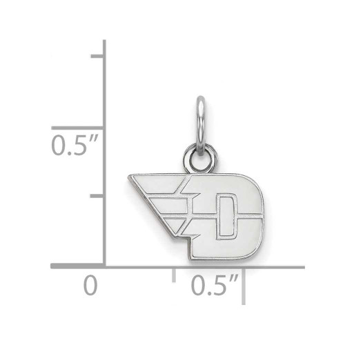 Image of 10K White Gold University of Dayton X-Small Pendant by LogoArt